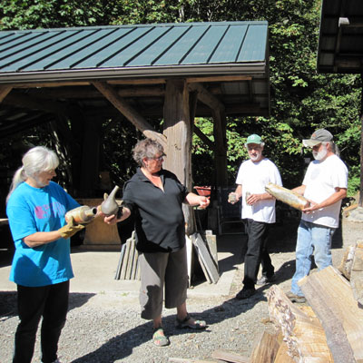 unloading the kiln