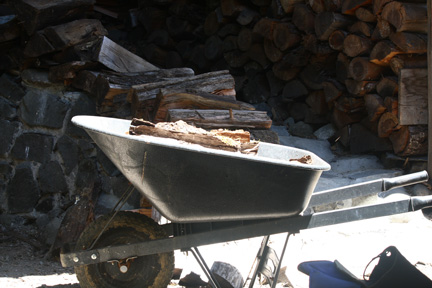 art shot of wheelbarrow