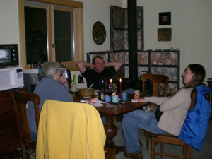 dinnertime2 at the Alsea Anagama kiln studio building